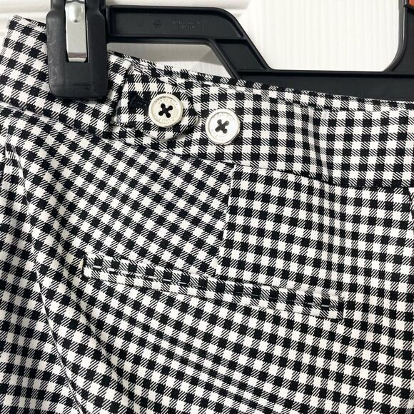 Calvin Klein Highline Gingham Pants Black White High Rise Size 2P - Picture 3 of 4